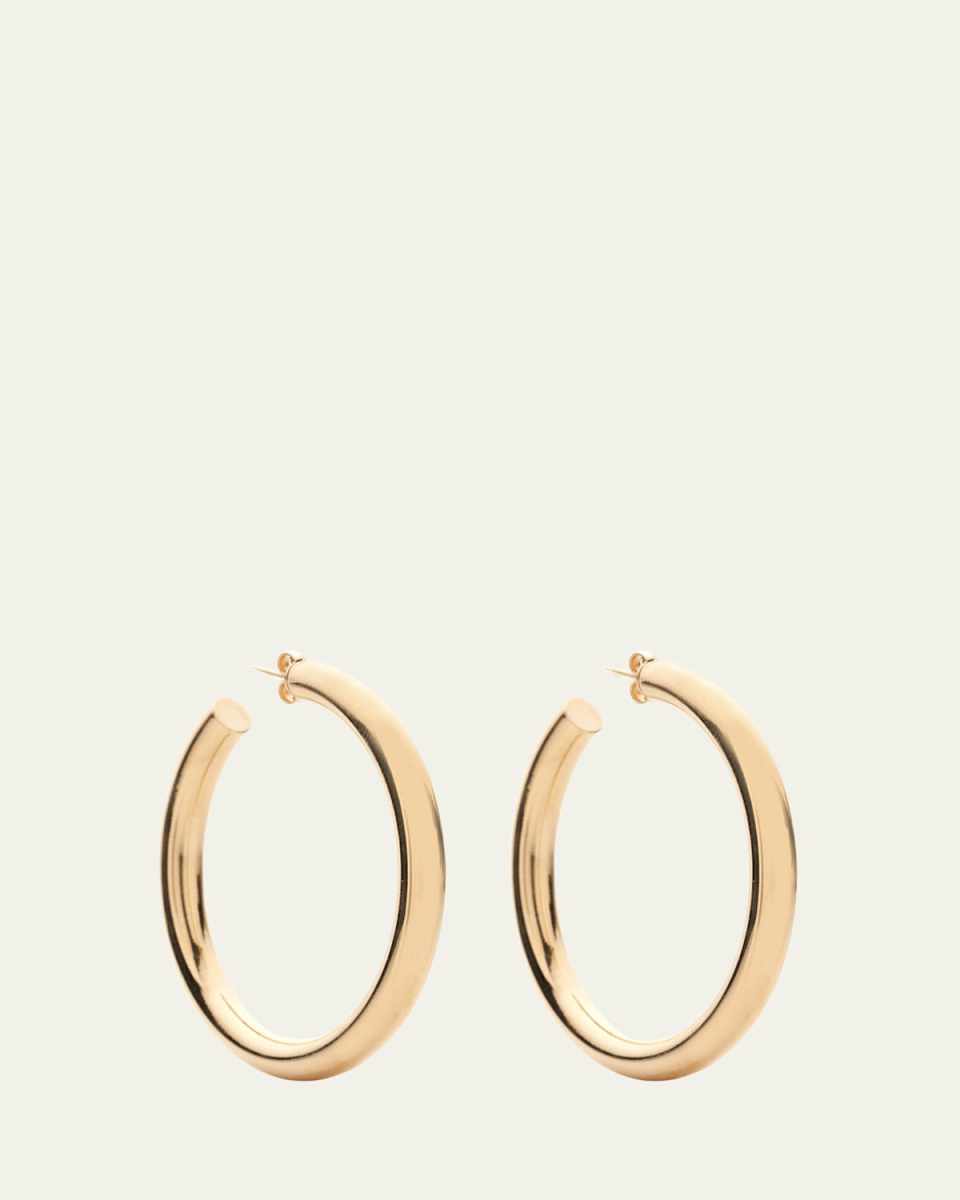 18K Yellow Gold Hoop Earrings